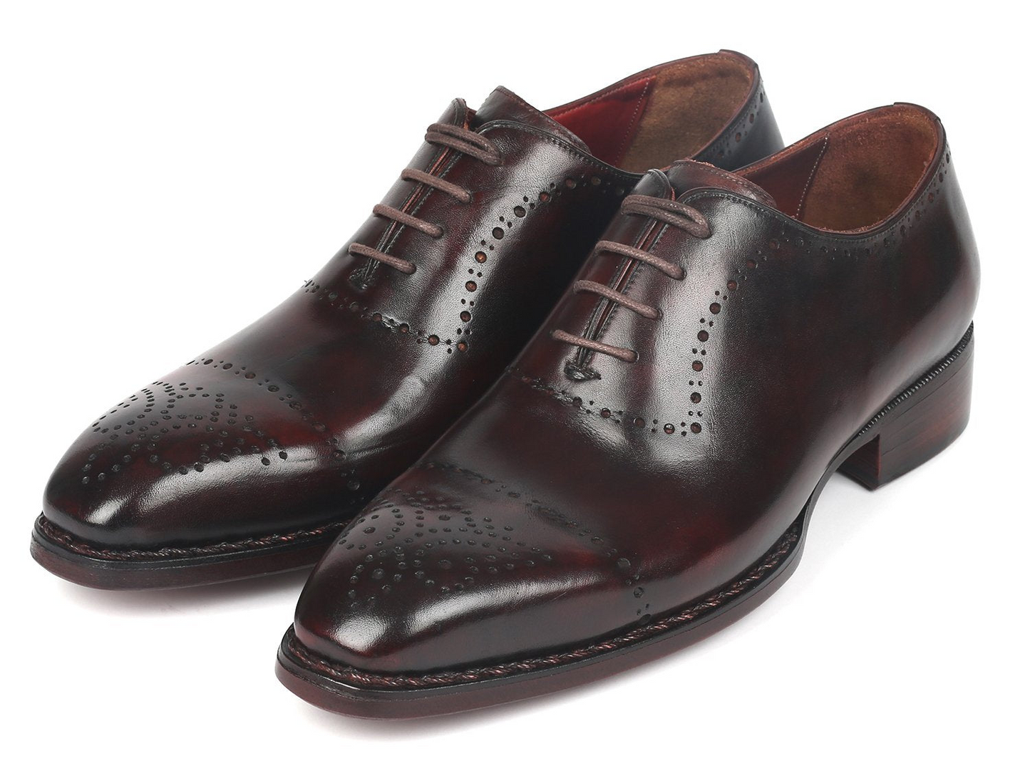 Dark Bordeaux Goodyear Welted Oxfords, Handmade to order.