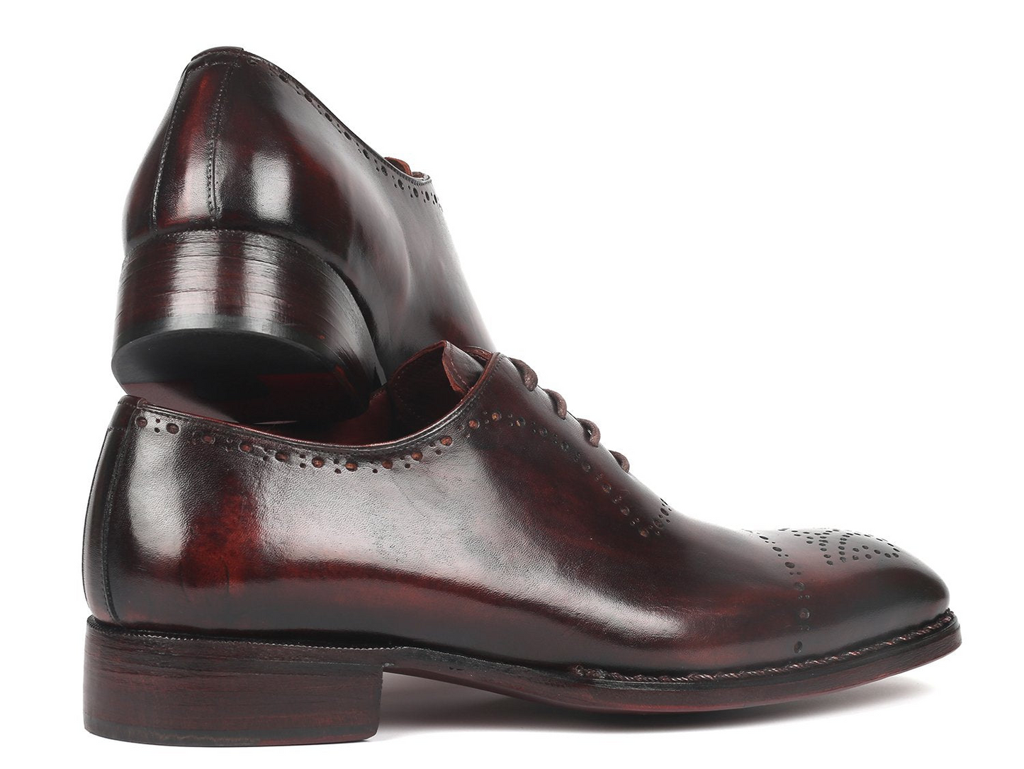 Dark Bordeaux Goodyear Welted Oxfords, Handmade to order.