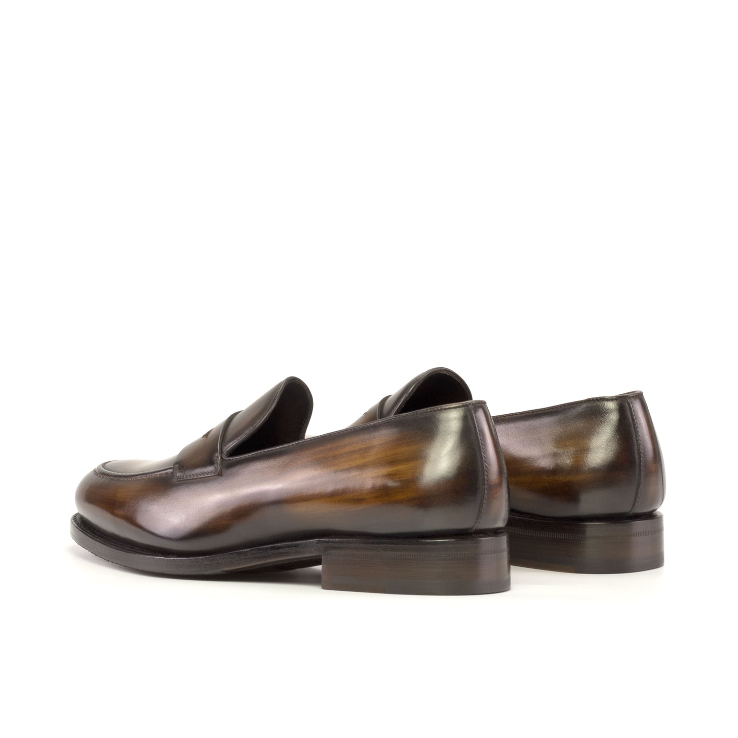 Handcrafted Penny Loafer: Brown Patina