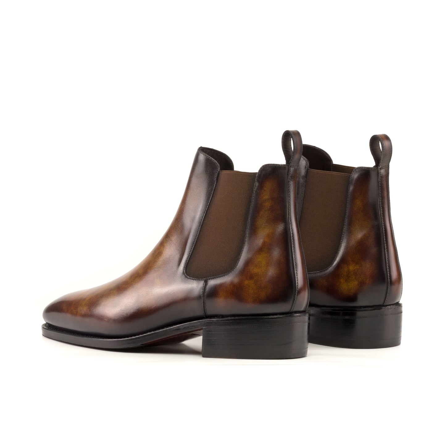 Handcrafted Chelsea Boot: Brown Fire Patina