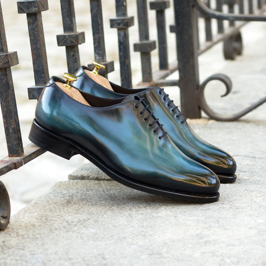 Handcrafted Wholecut Oxford Shoe: Turquoise Patina