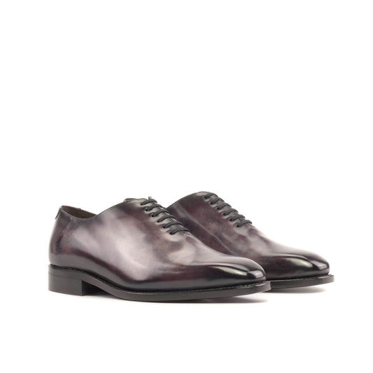 Handcrafted Wholecut Oxford Shoe: Aubergine Patina