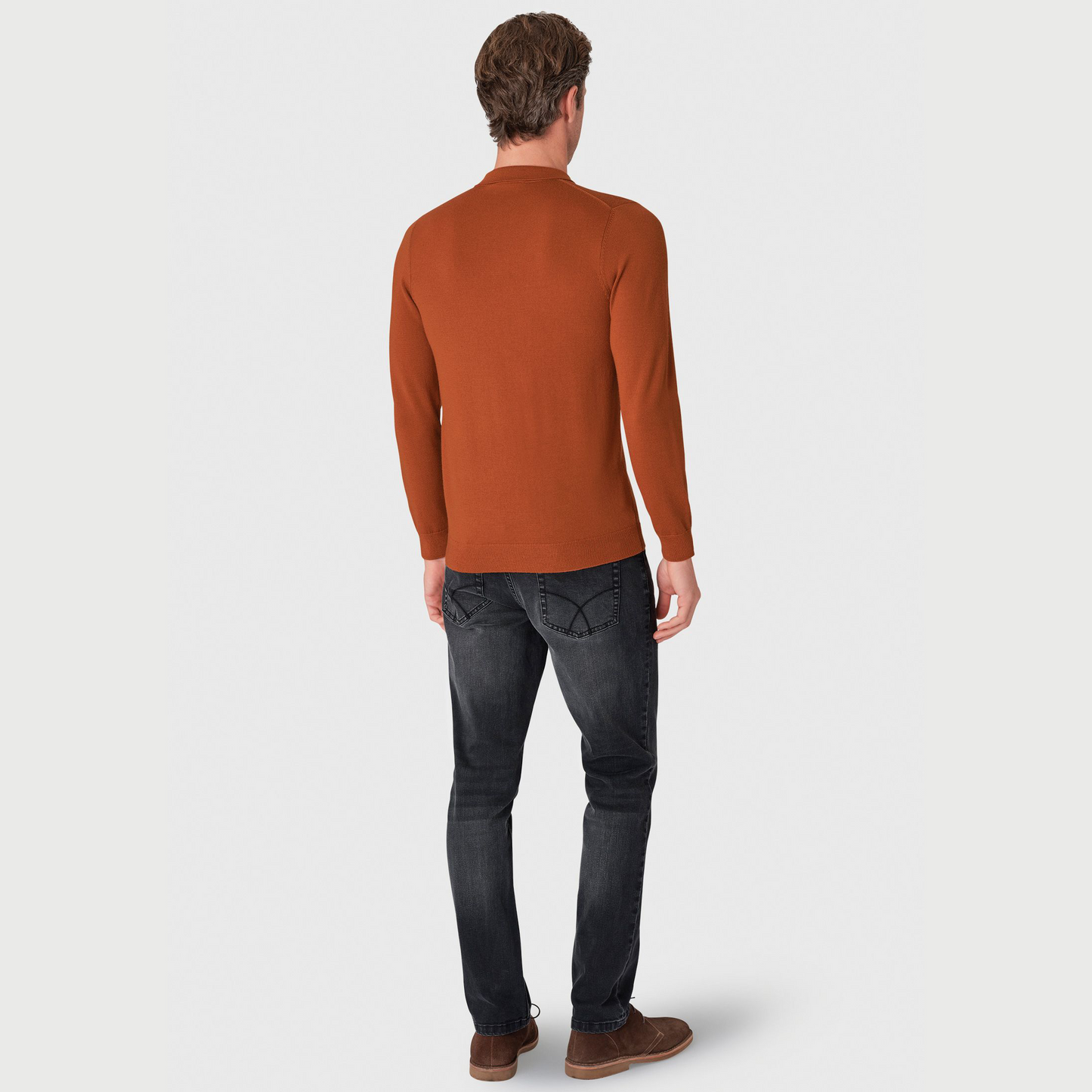 Merino Wool Long Sleeved Polo