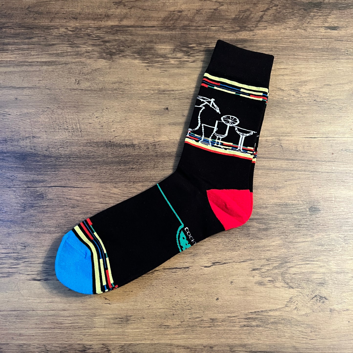 Tasker & Shaw | Luxury Menswear | Black Drink Party Socks