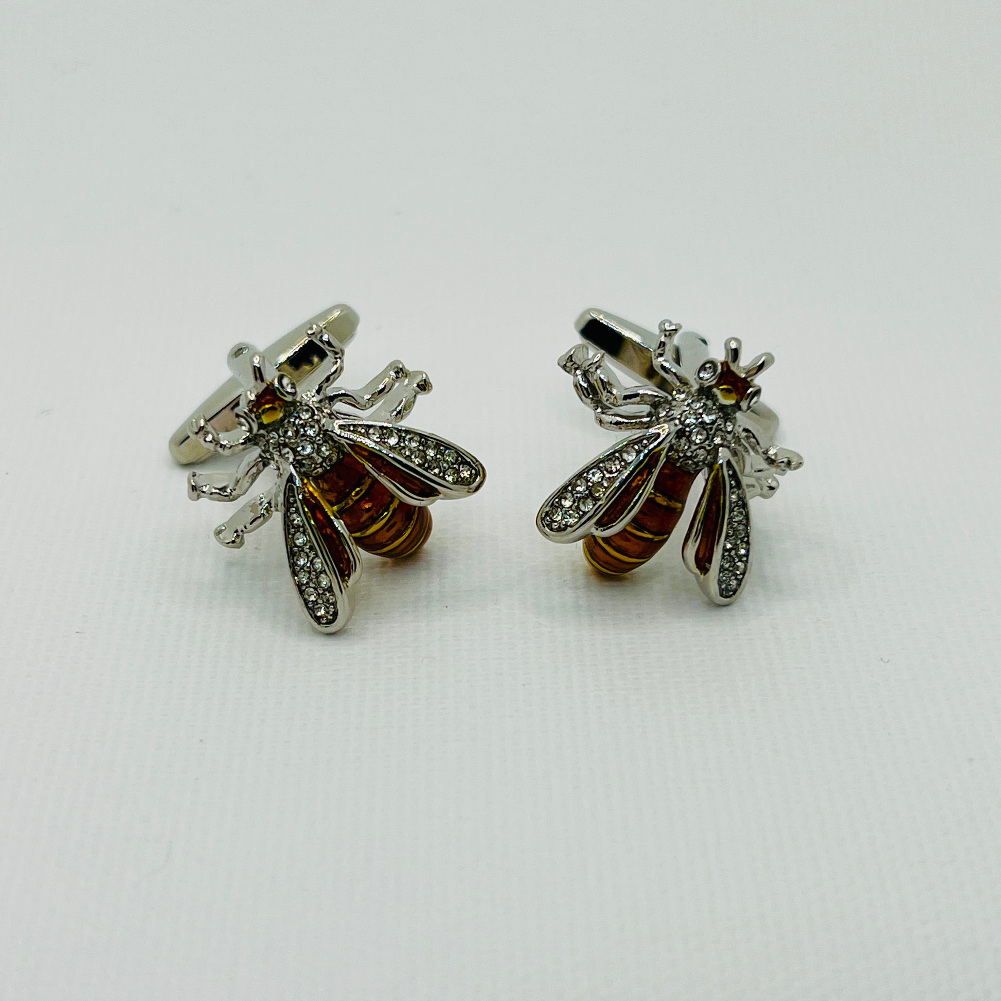 Tasker & Shaw | Luxury Menswear | Amber & Crystal Wasp Cufflinks