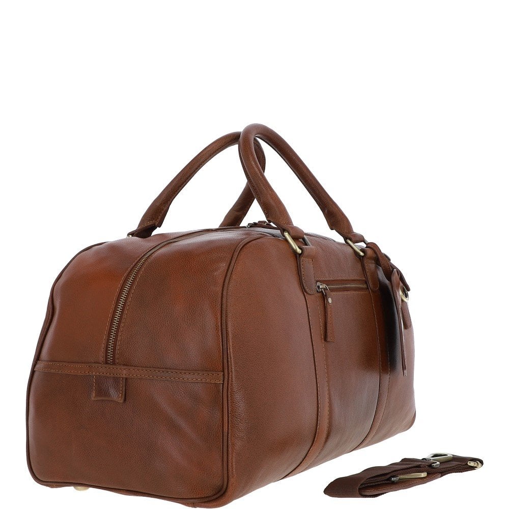 Tasker & Shaw | Luxury Menswear | Wimbledon leather travel holdall / weekender